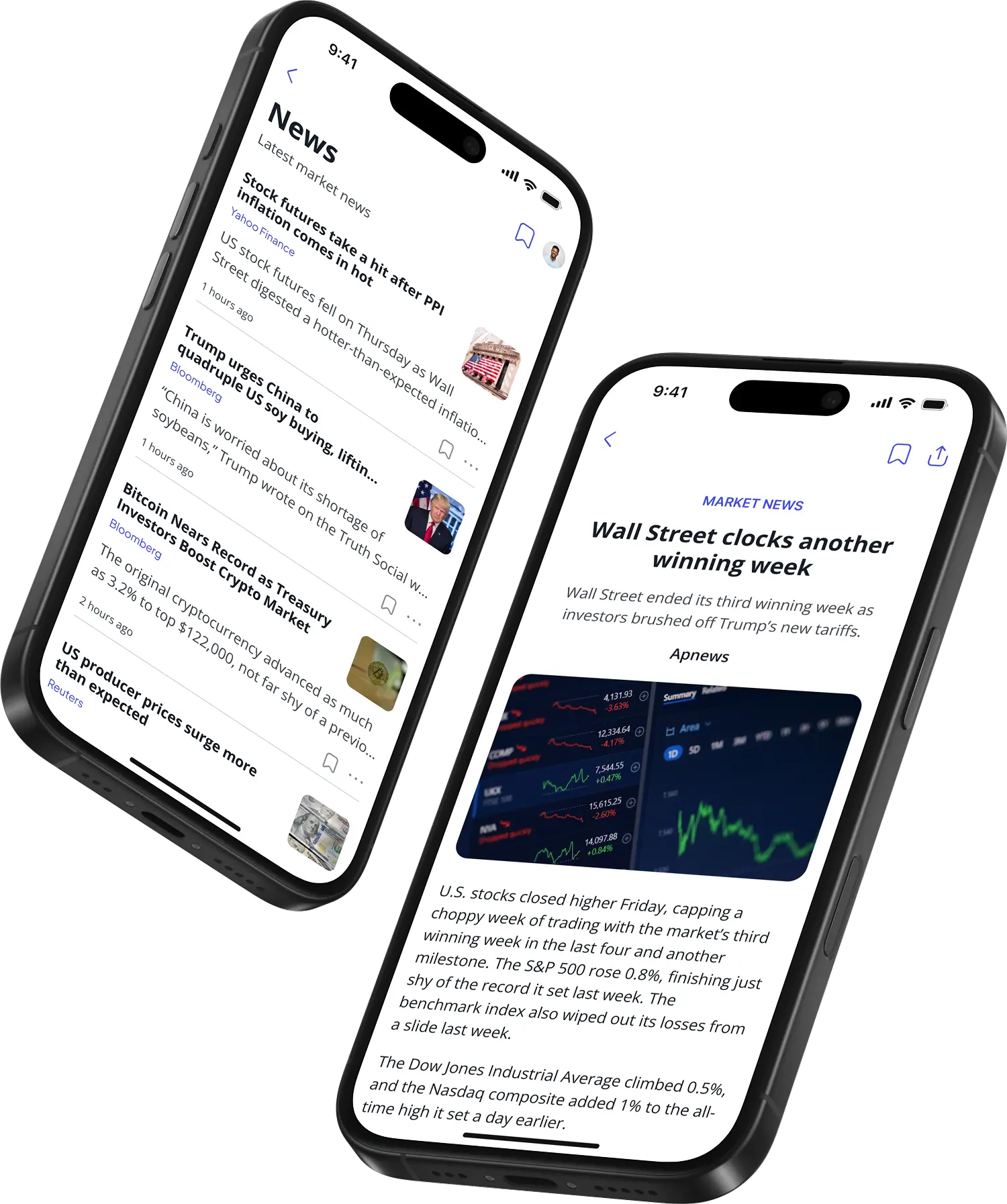 Finage Financial News API preview